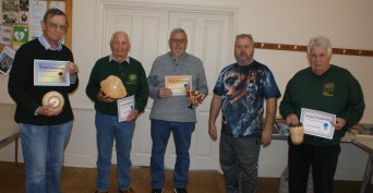 Winners of the May certificates with Mick Hanbury